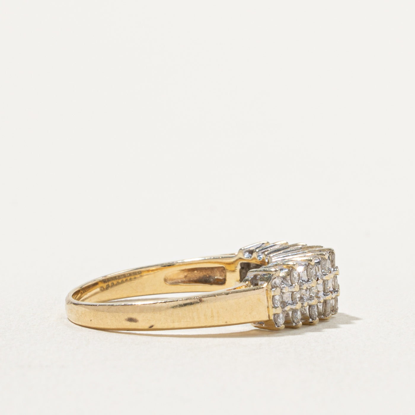 14k Multi Row Diamond Ring | 0.54ctw | SZ 7.25