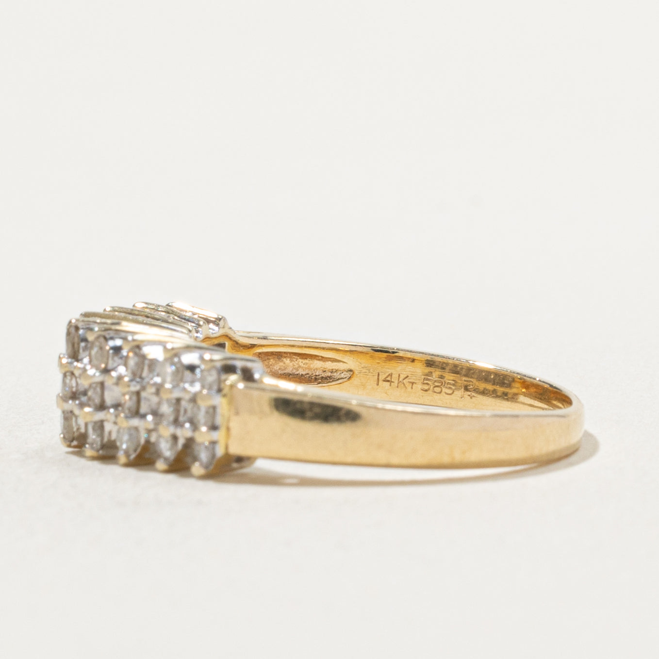 14k Multi Row Diamond Ring | 0.54ctw | SZ 7.25