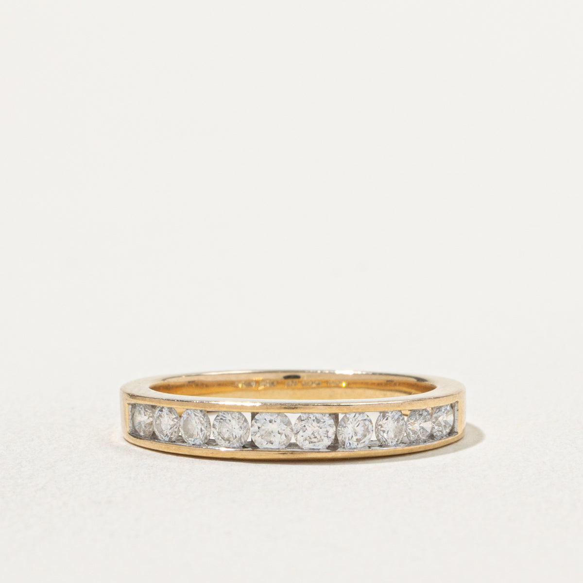 14k Semi Eternity Channel Set Diamond Band | 0.45ctw | 3.36mm | SZ 6.5