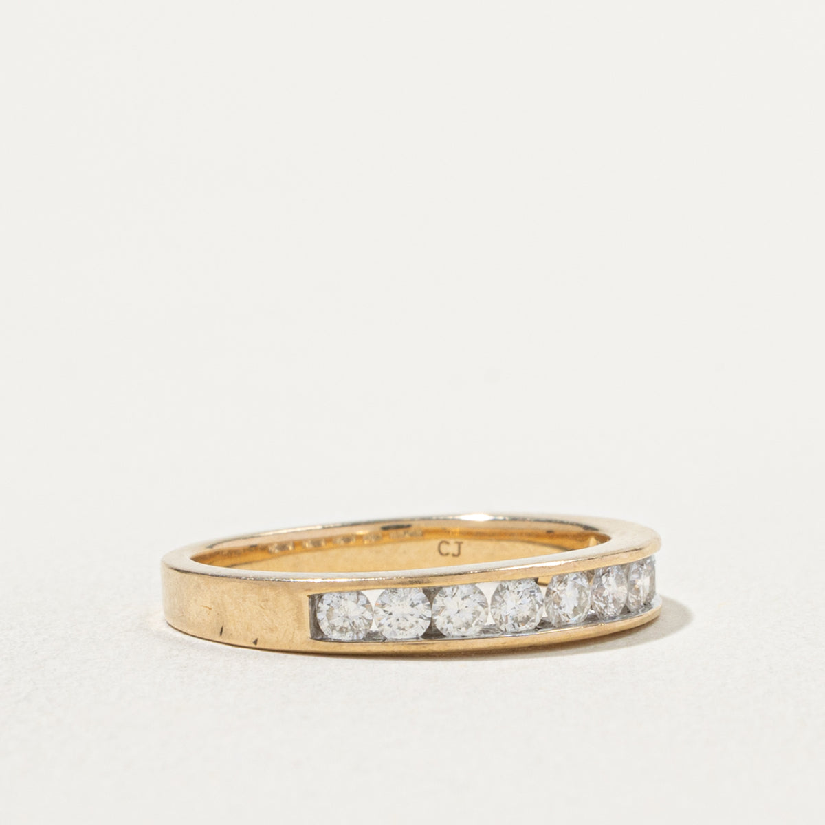 14k Semi Eternity Channel Set Diamond Band | 0.45ctw | 3.36mm | SZ 6.5