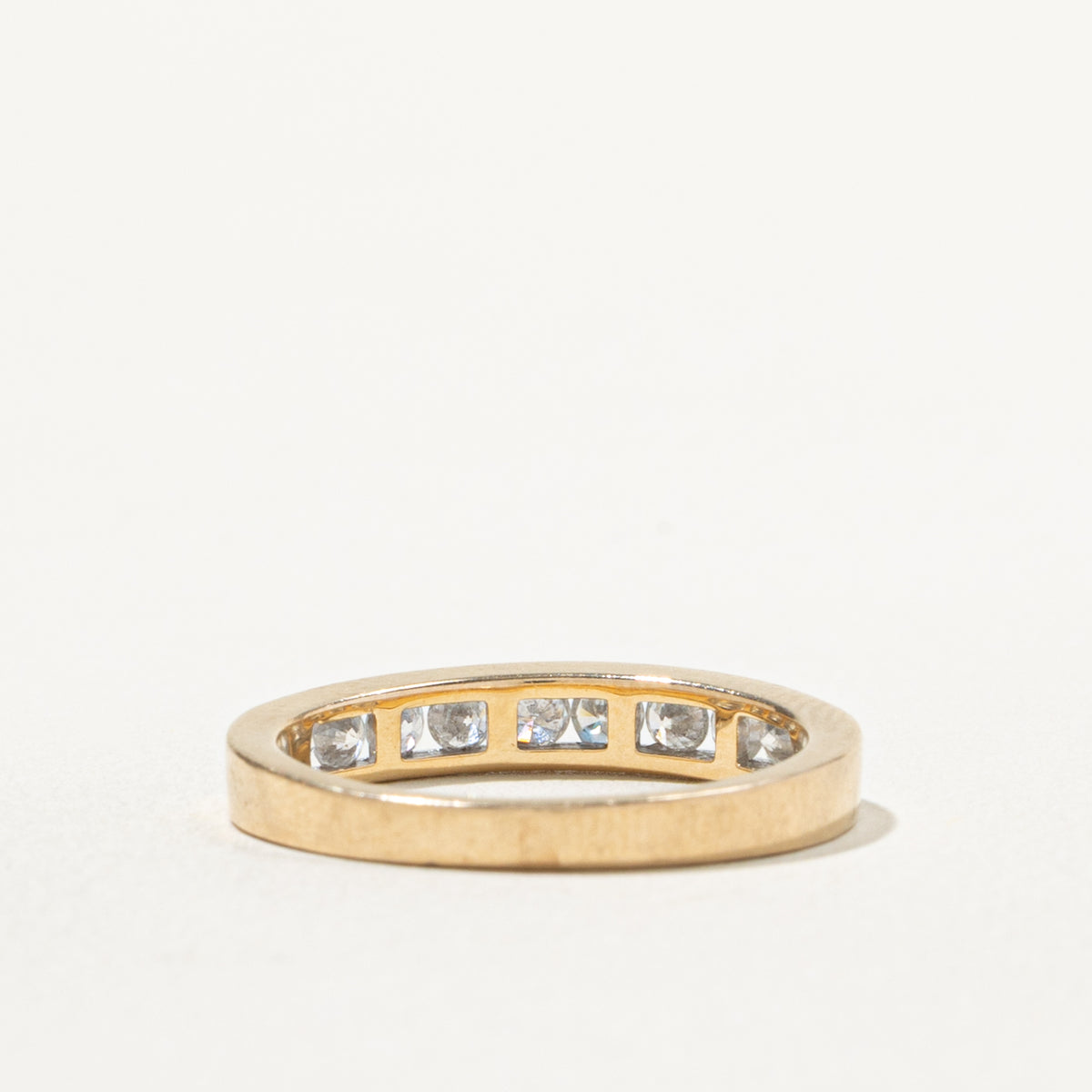 14k Semi Eternity Channel Set Diamond Band | 0.45ctw | 3.36mm | SZ 6.5