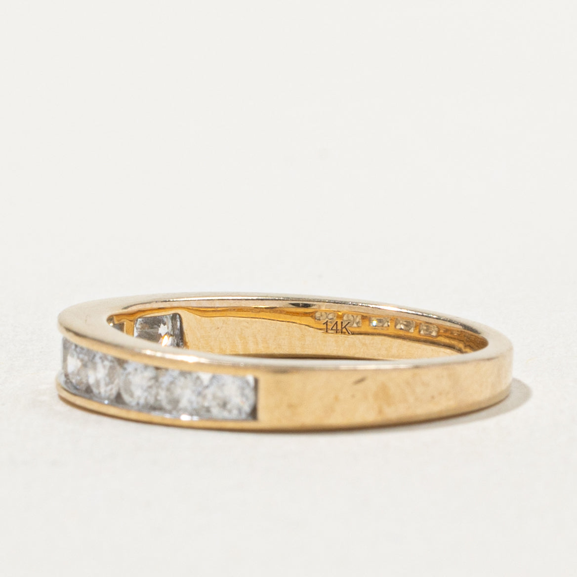 14k Semi Eternity Channel Set Diamond Band | 0.45ctw | 3.36mm | SZ 6.5