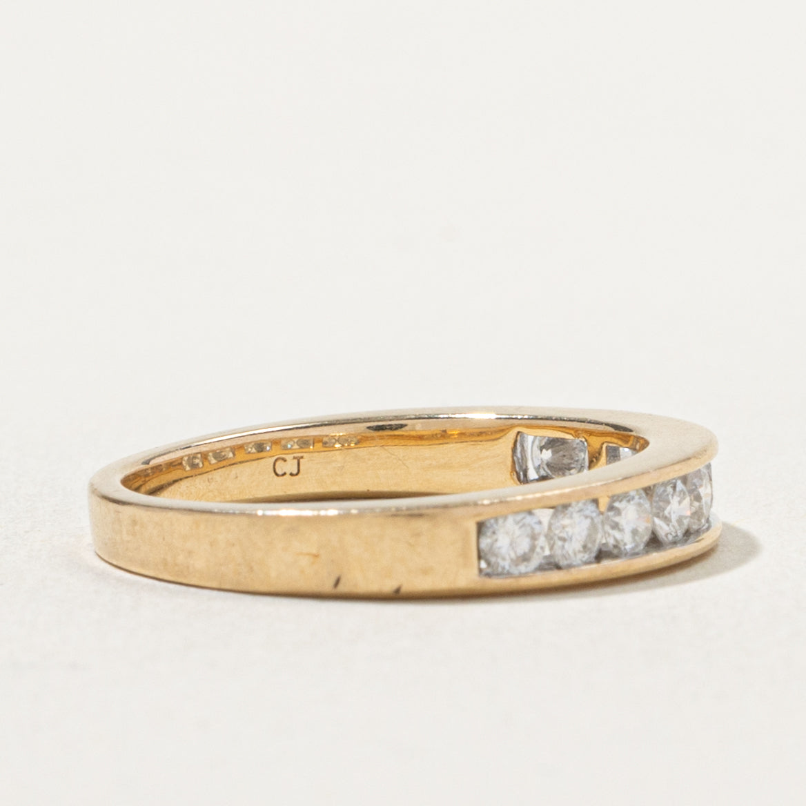 14k Semi Eternity Channel Set Diamond Band | 0.45ctw | 3.36mm | SZ 6.5