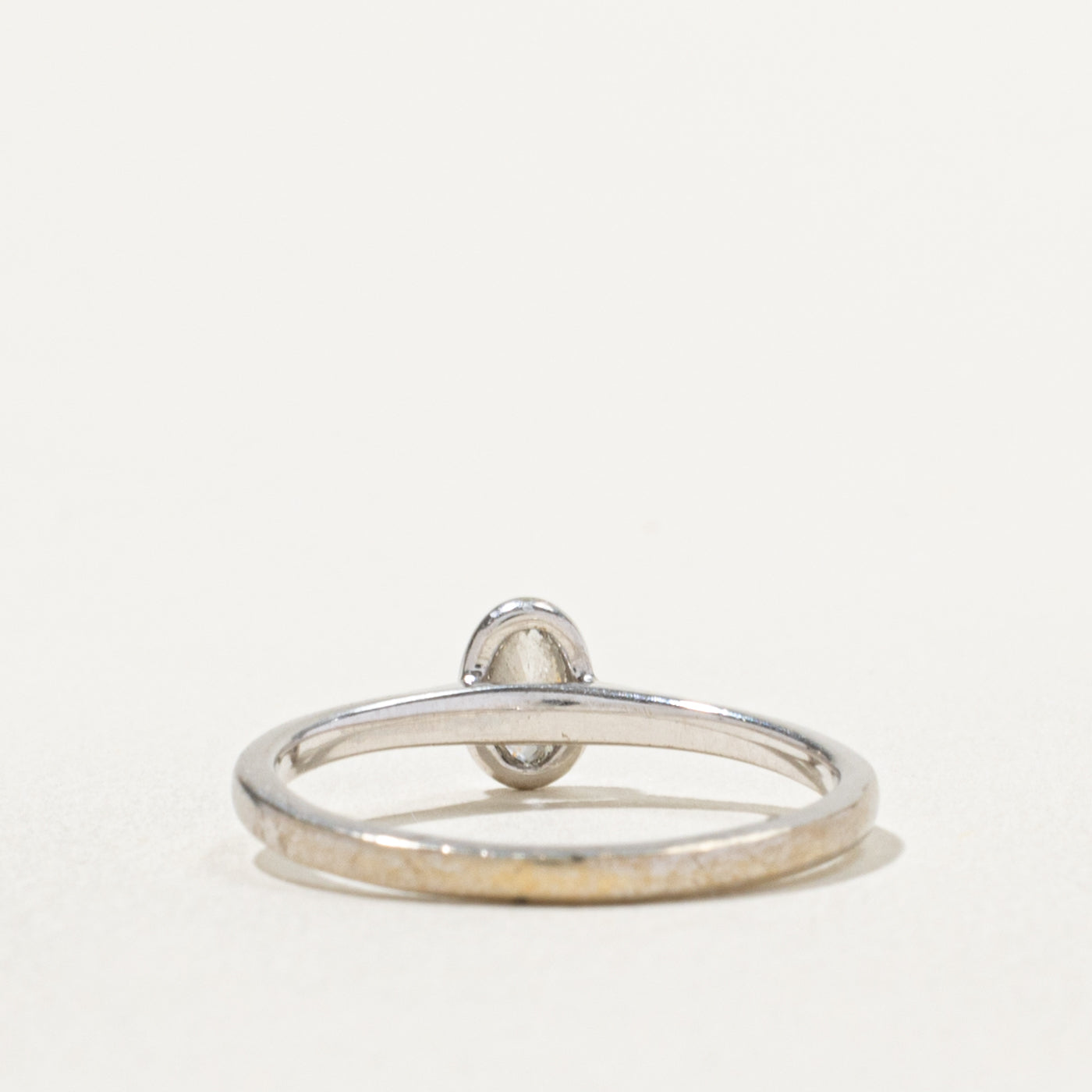 10k Bezel Set Diamond Accented Petite Ring | 0.14ctw | SZ 5.75