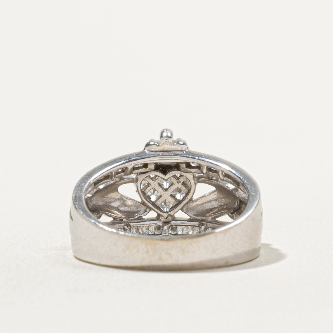 Dublin 14k Diamond Cluster Claddagh Ring | 0.70ctw | SZ 8