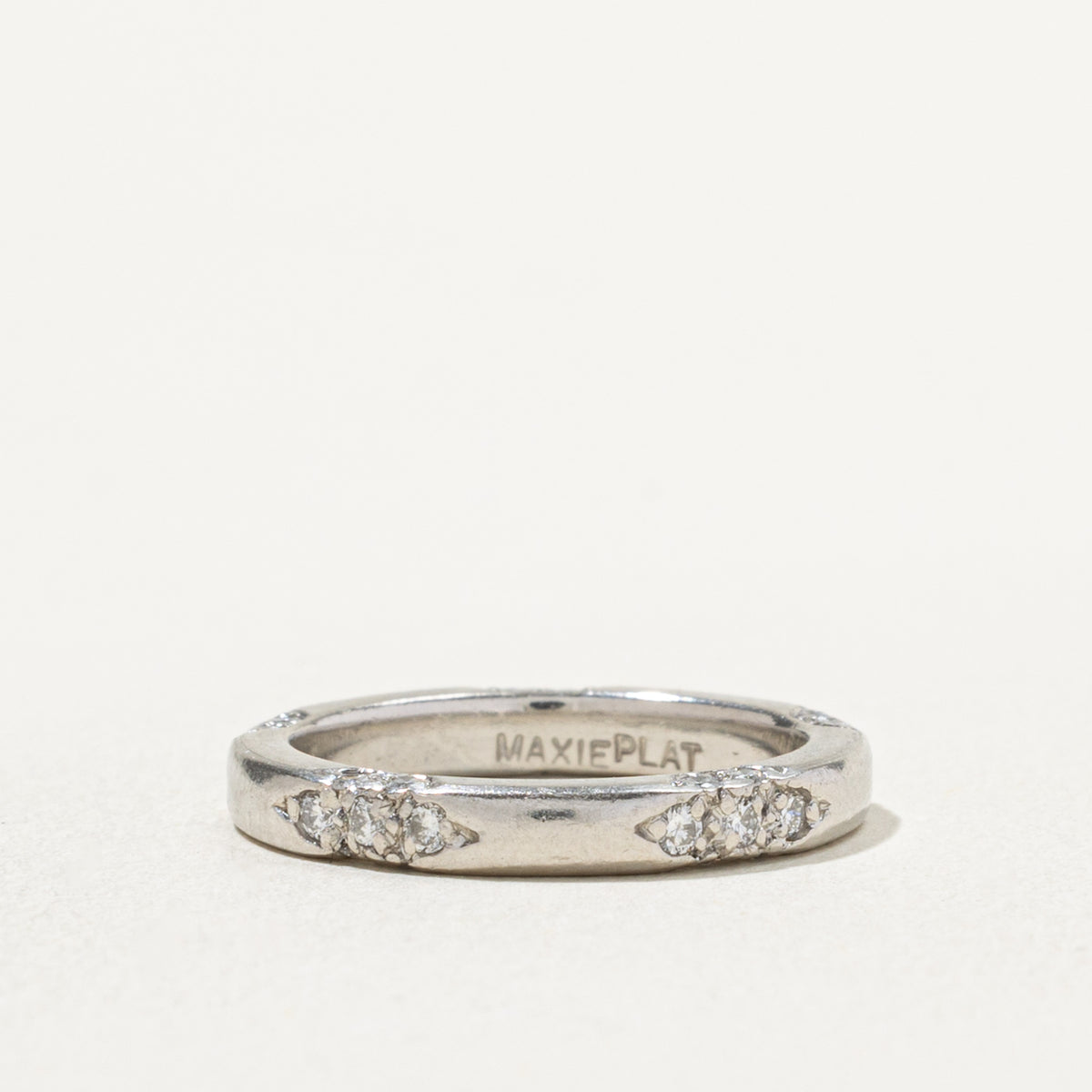 900 Platinum Scattered Diamond Cluster Band | 0.50ctw | 2.75mm | SZ 5.25