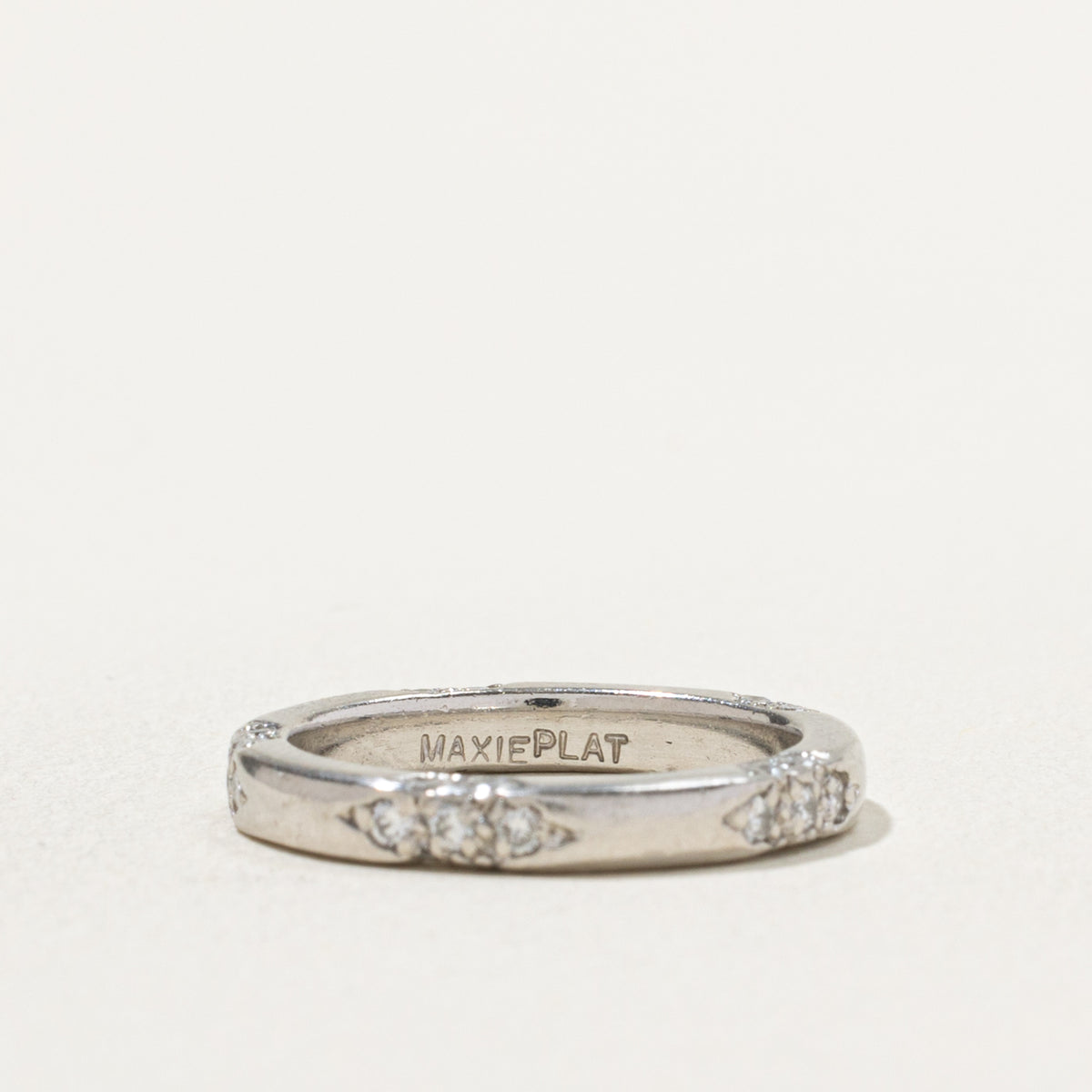 900 Platinum Scattered Diamond Cluster Band | 0.50ctw | 2.75mm | SZ 5.25