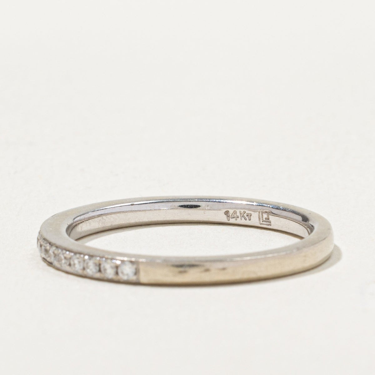 14k Semi Eternity Pavé Set Diamond Band | 0.17ctw | 1.80mm | SZ 6.5