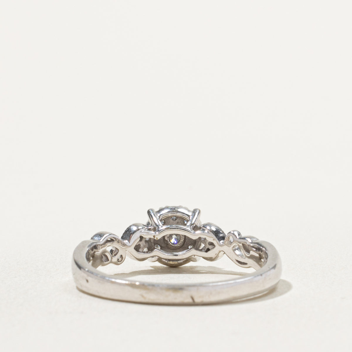 10k Diamond Cluster Scrollwork Floral Ring | 0.34ctw | SZ 10
