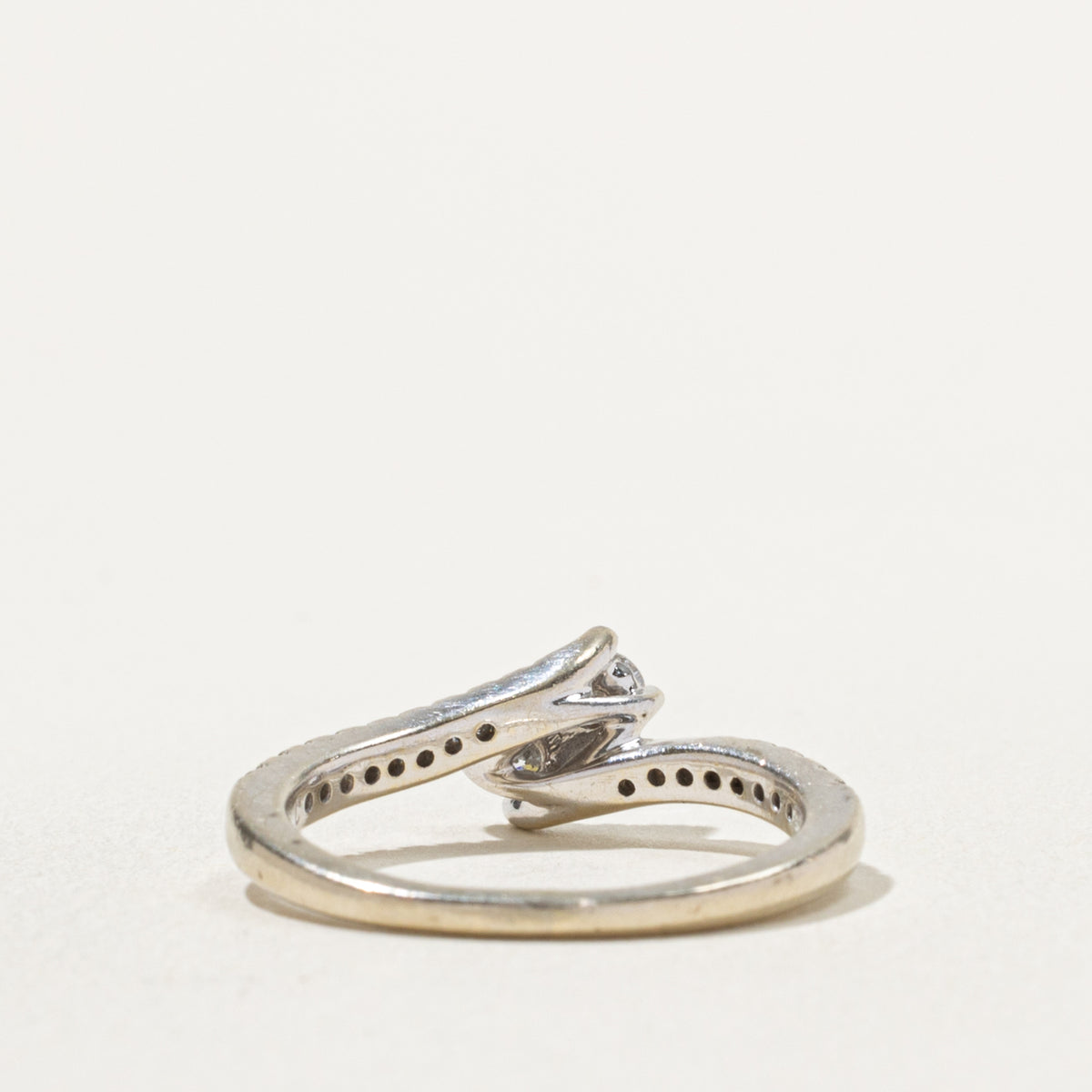 14k Two Stone Diamond Bypass Ring | 0.46ctw | SZ 7.5