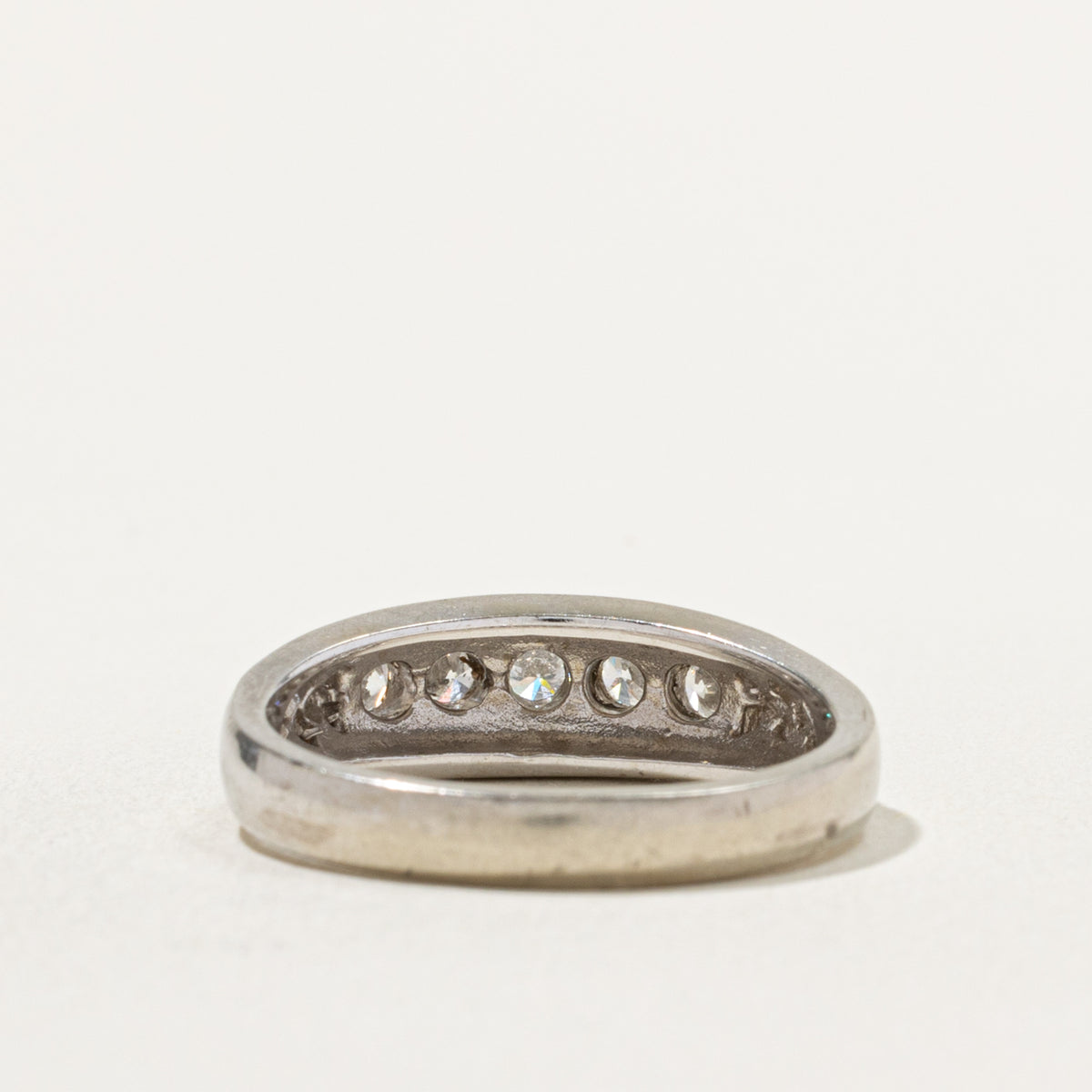 18k Five Stone Diamond Openwork Band | 0.50ctw | 6.54mm | SZ 9.75