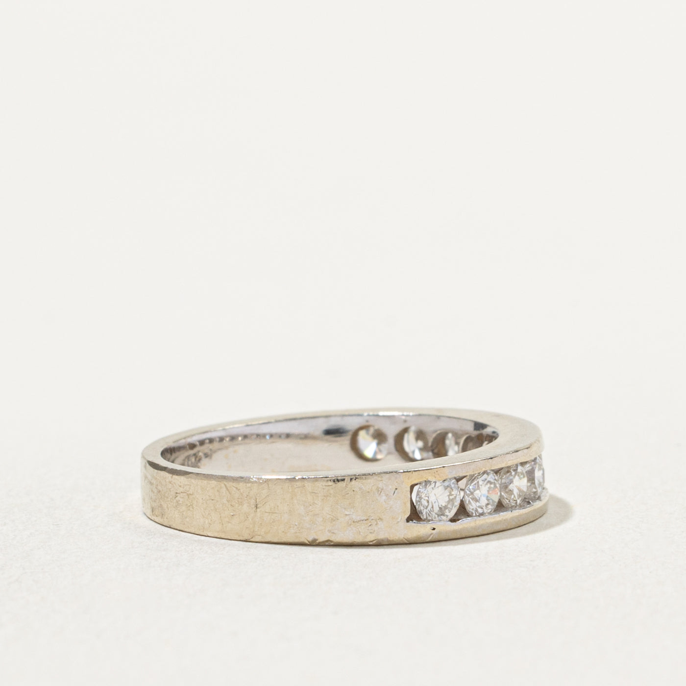 18k Semi Eternity Channel Set Diamond Band | 0.50ctw | 4.0mm | SZ 6.5
