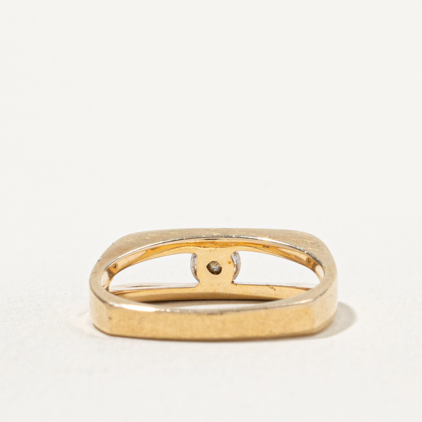 14k Tension Set Diamond Open Shank Ring | 0.21ct | SZ 6