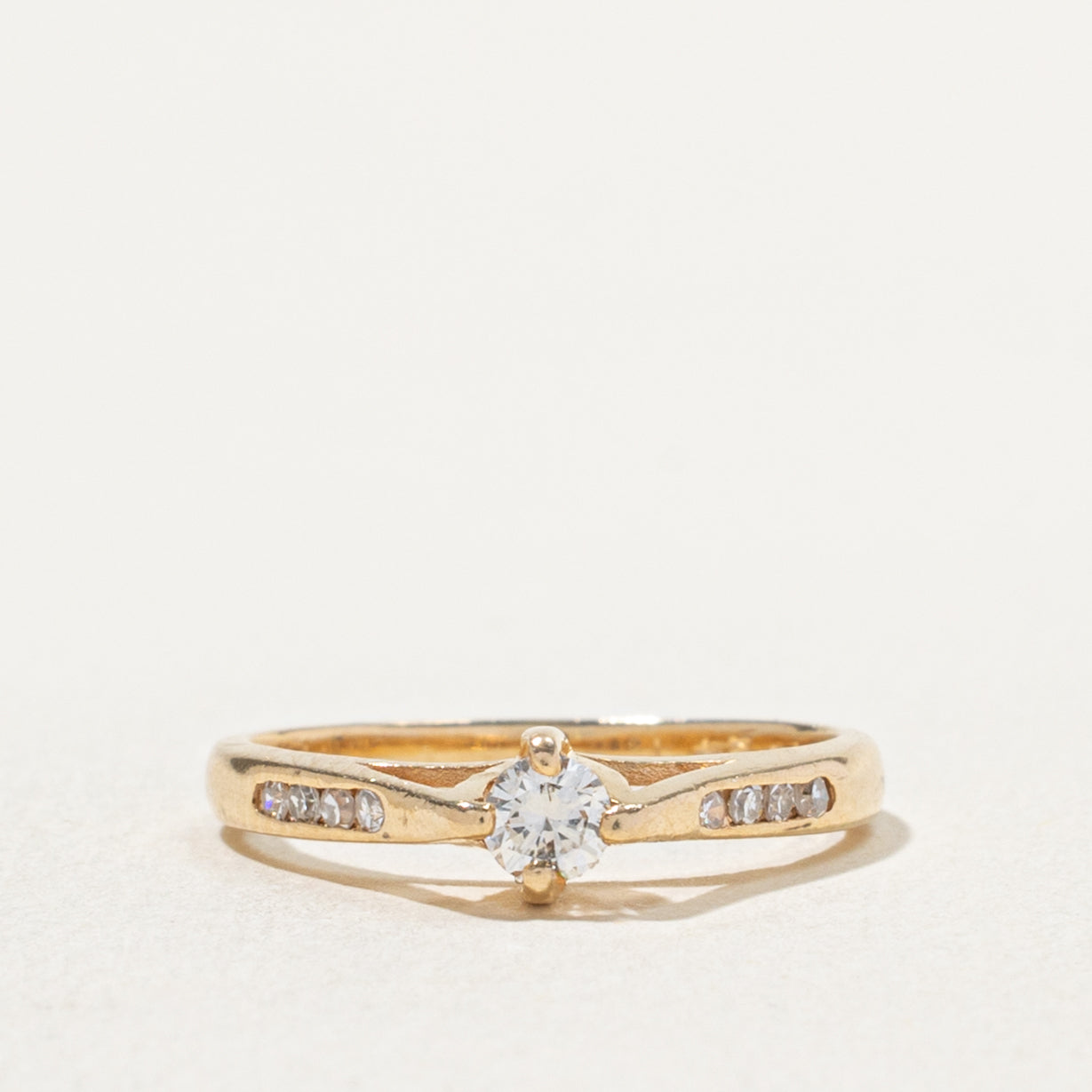 14k Diamond Channel Set Accented Ring | 0.17ctw | SZ 3.75