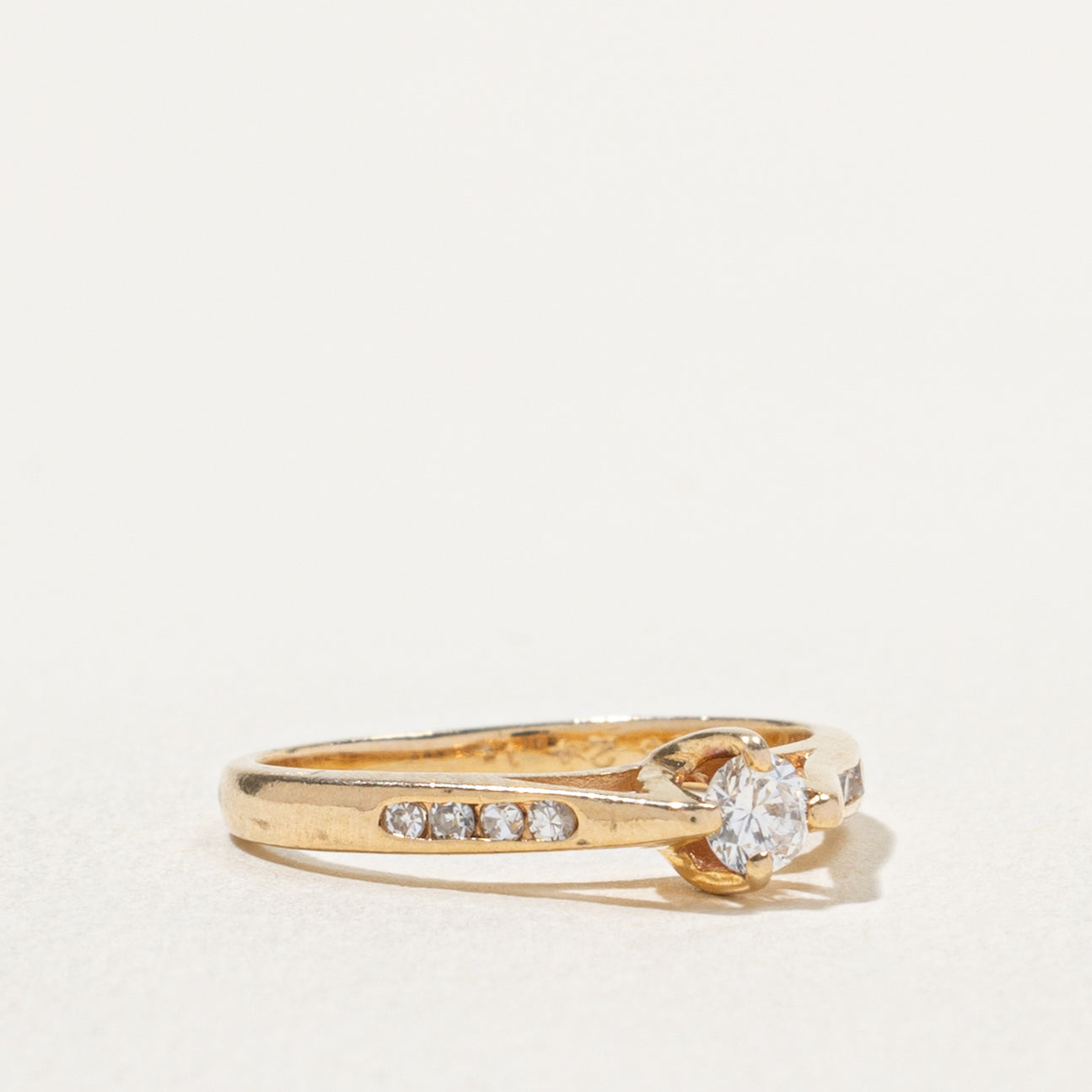 14k Diamond Channel Set Accented Ring | 0.17ctw | SZ 3.75