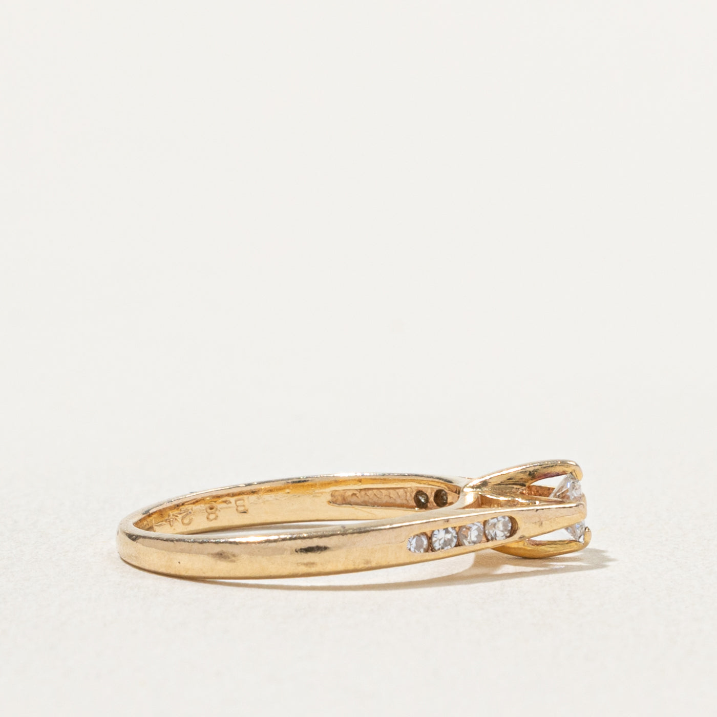 14k Diamond Channel Set Accented Ring | 0.17ctw | SZ 3.75