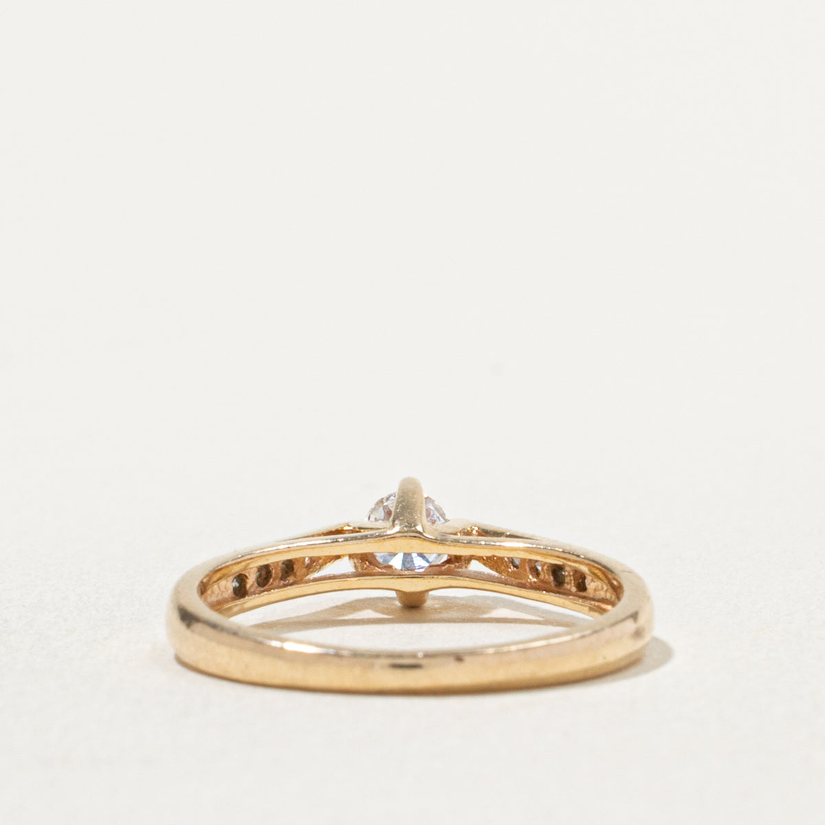 14k Diamond Channel Set Accented Ring | 0.17ctw | SZ 3.75