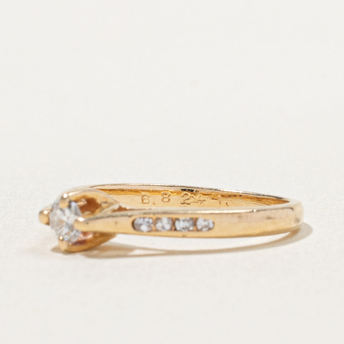 14k Diamond Channel Set Accented Ring | 0.17ctw | SZ 3.75