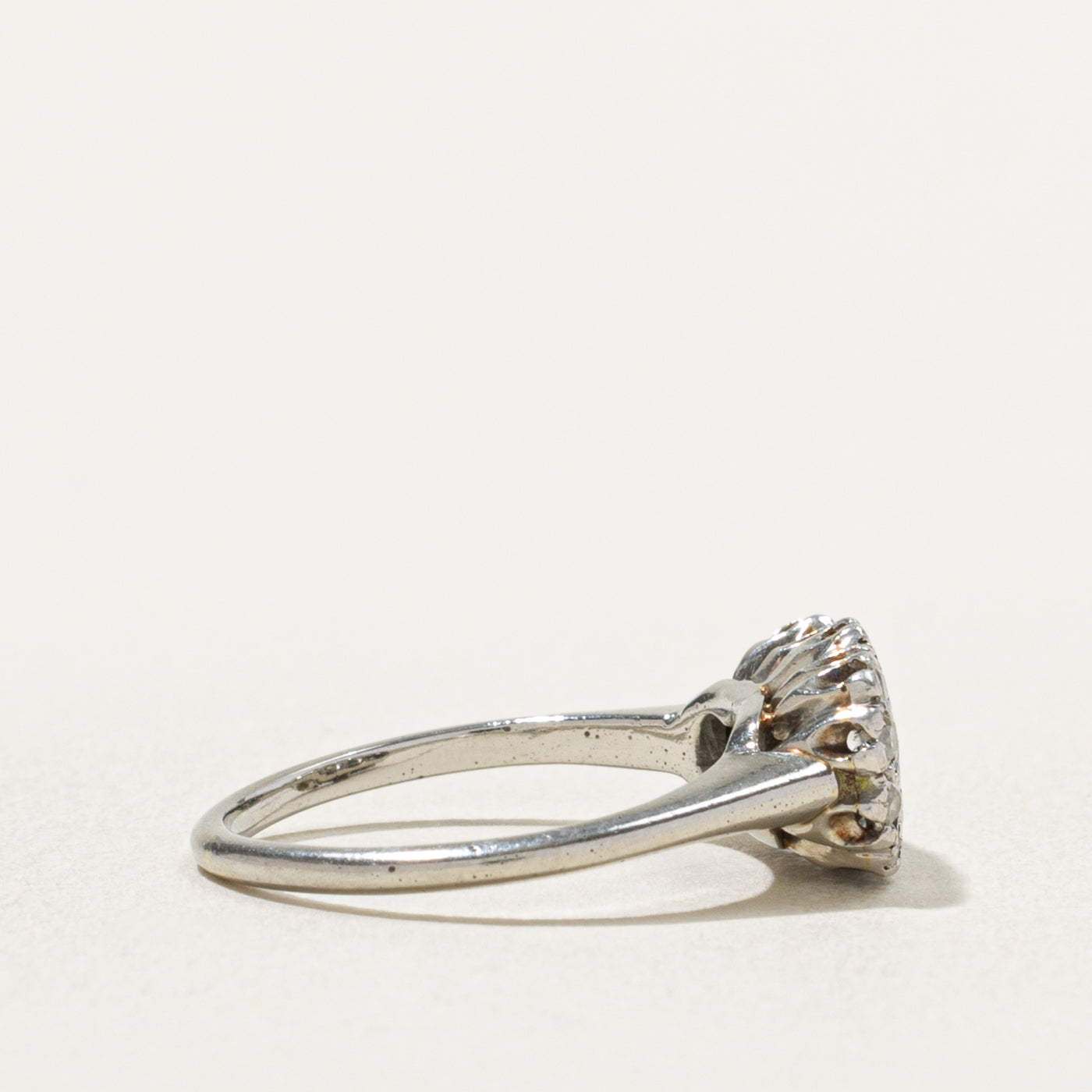 18k Old European Cut Diamond Multi Cluster Ring | 0.52ctw | SZ 5.5