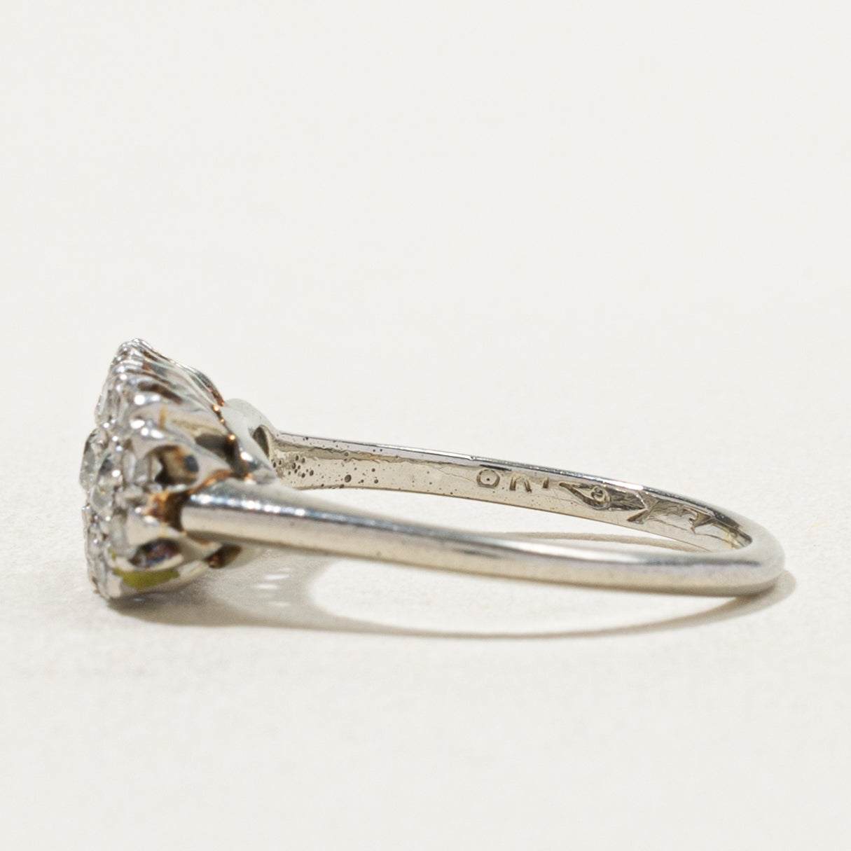 18k Old European Cut Diamond Multi Cluster Ring | 0.52ctw | SZ 5.5
