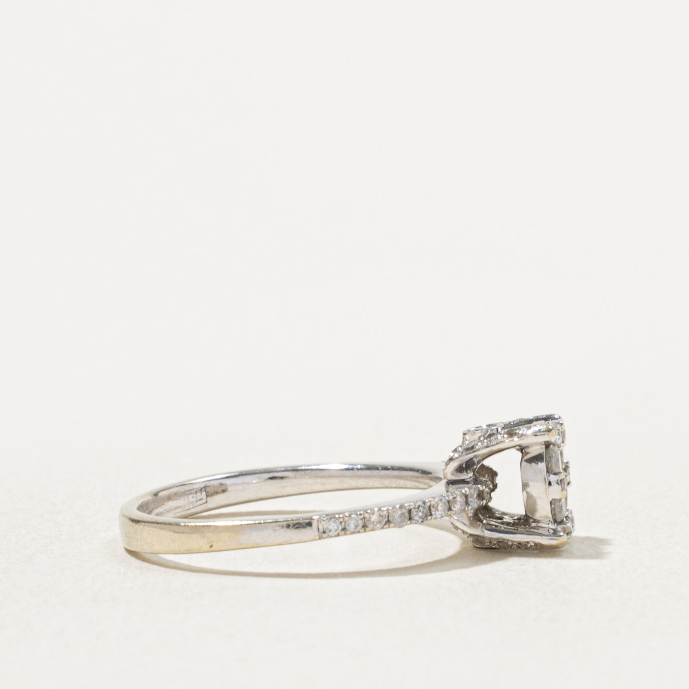 14k White Gold Diamond Cluster Ring | 0.40ctw | SZ 5