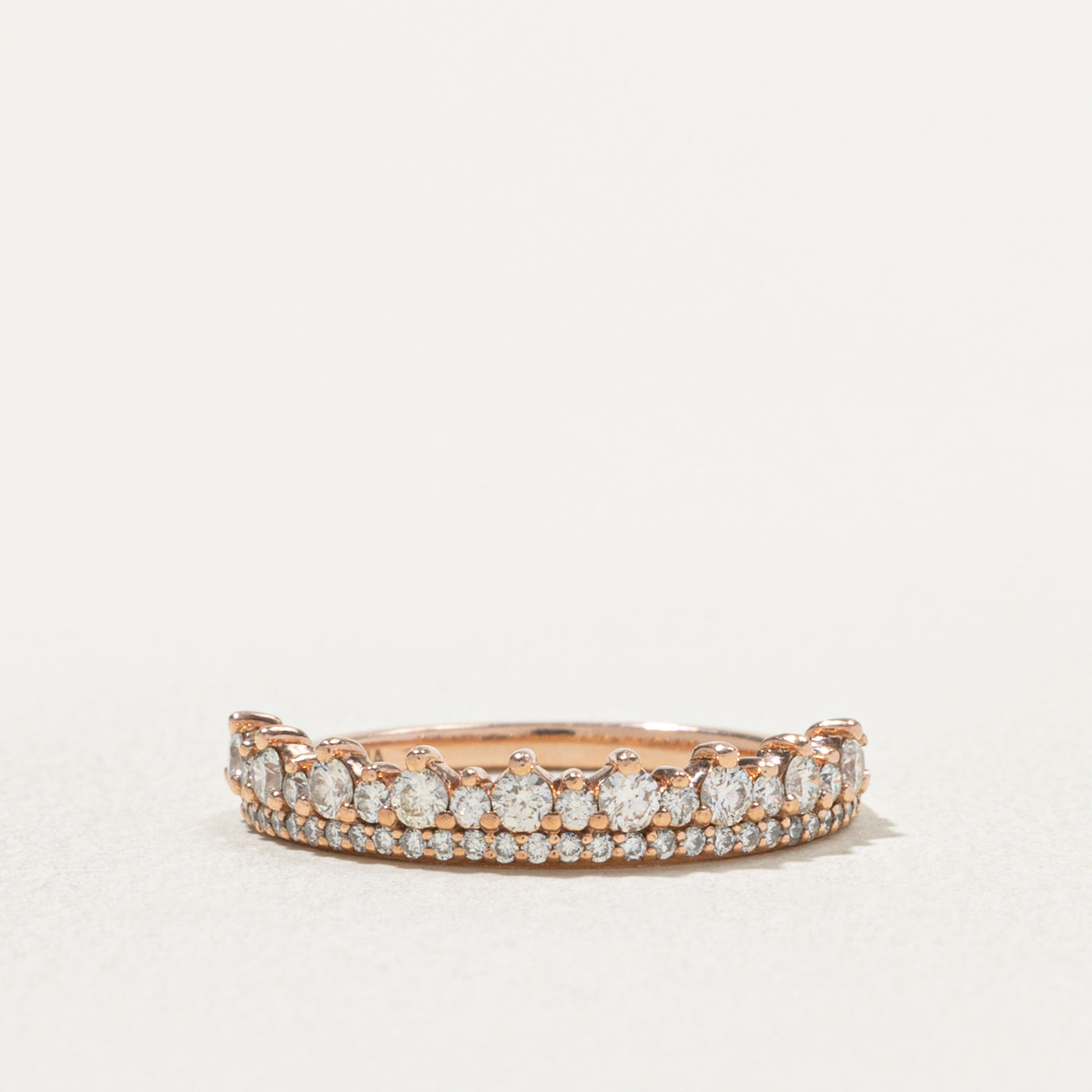 10k Semi Eternity Diamond Crown Band | 0.50ctw | 3.82mm | SZ 6.5