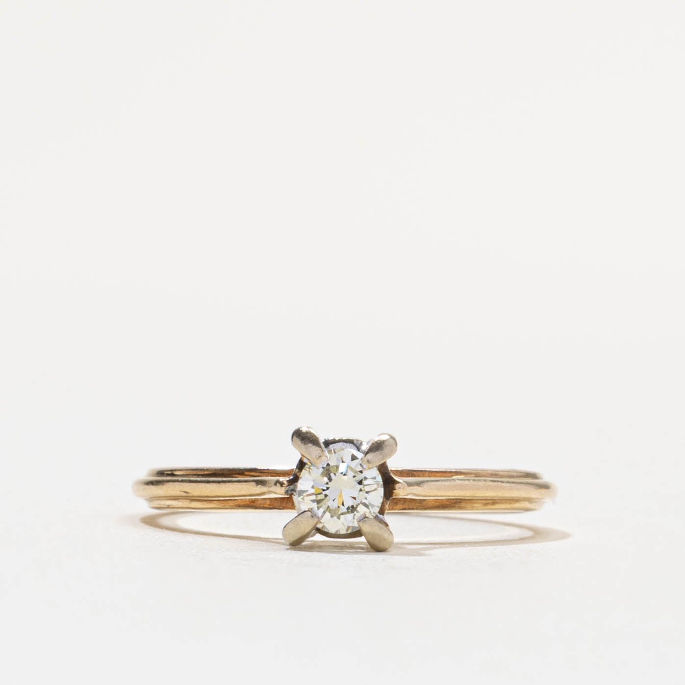 14k Solitaire Diamond Engagement Ring | 0.20ct | SZ 6.25