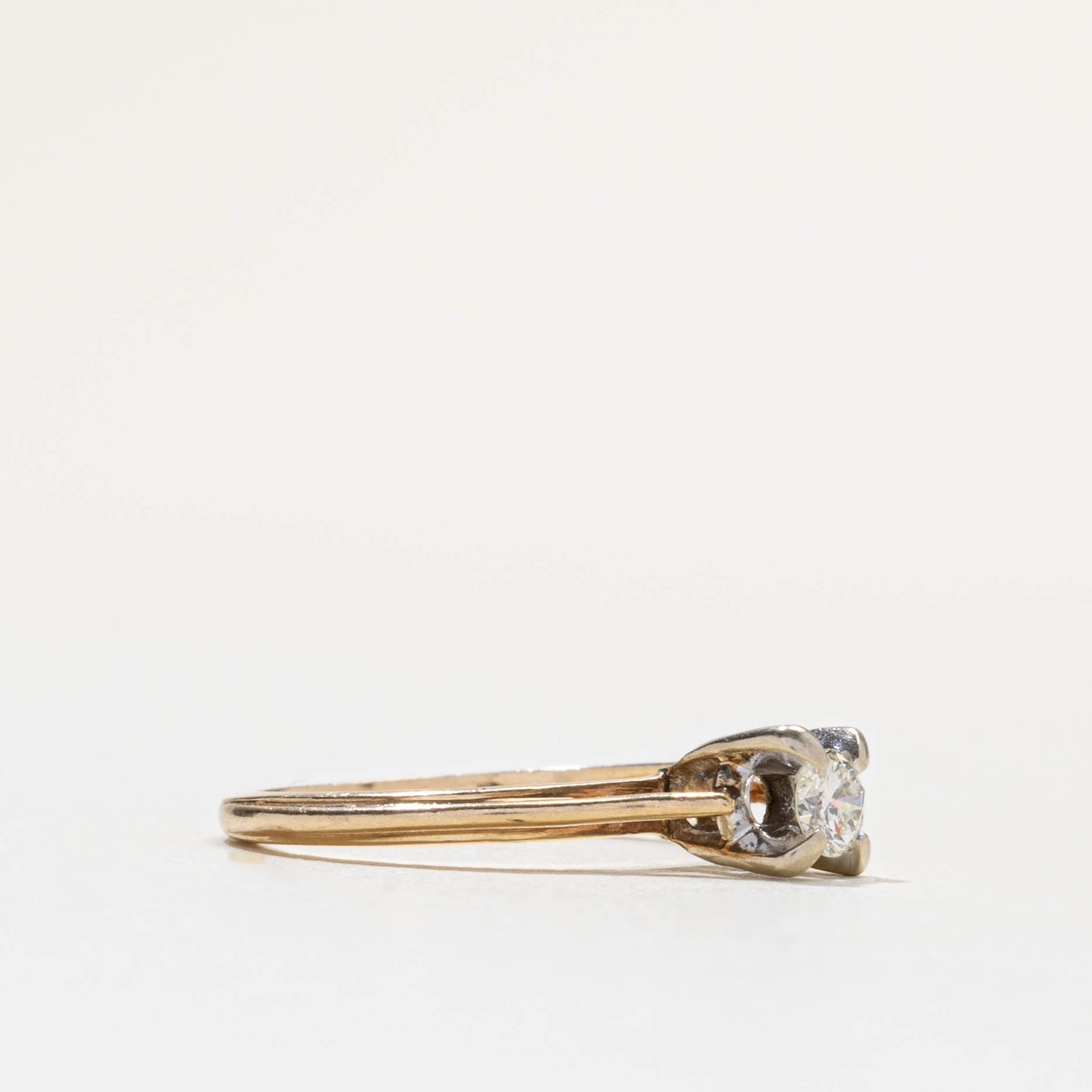 14k Solitaire Diamond Engagement Ring | 0.20ct | SZ 6.25