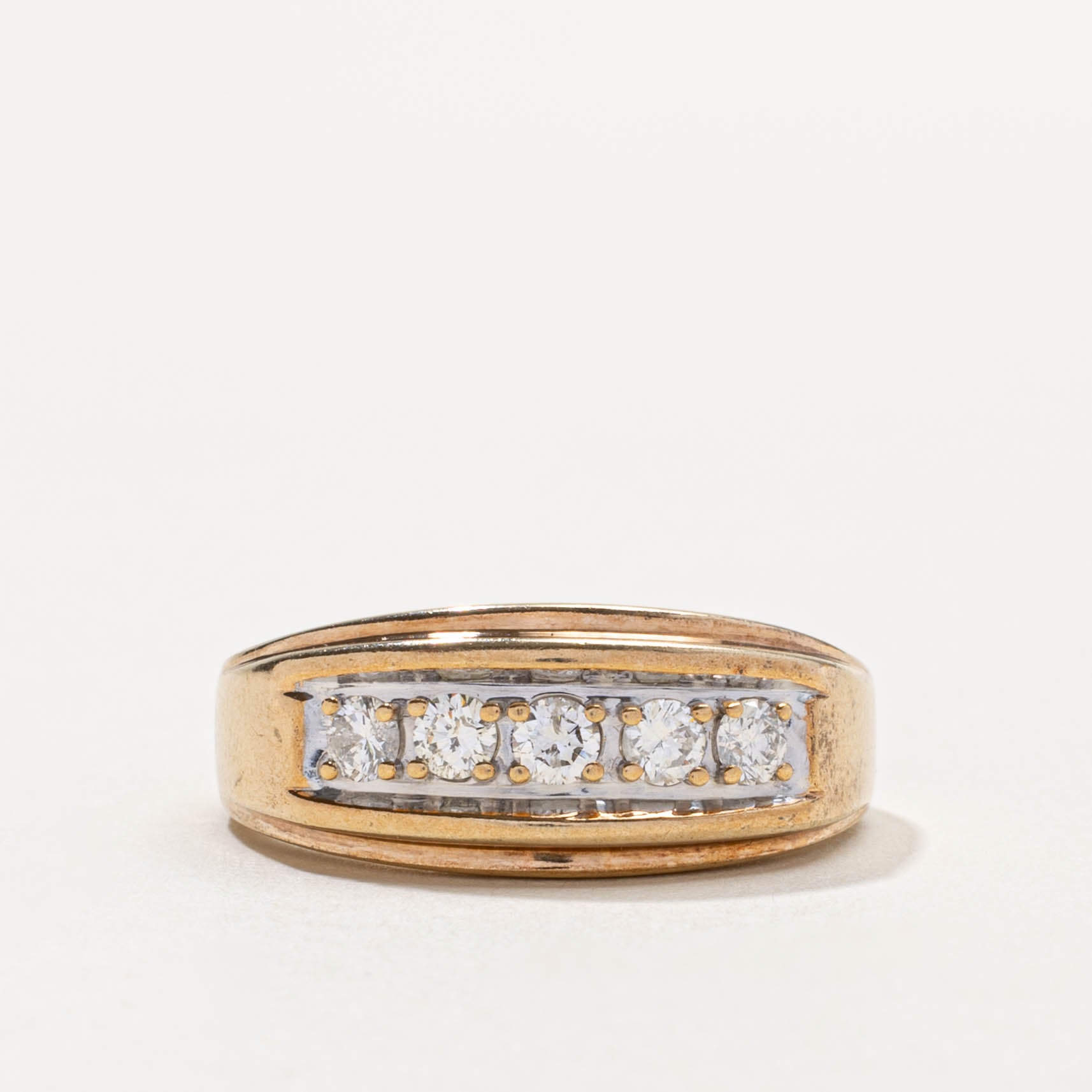 10k Five Stone Diamond Dome Ring | 0.50ctw | SZ 10.5
