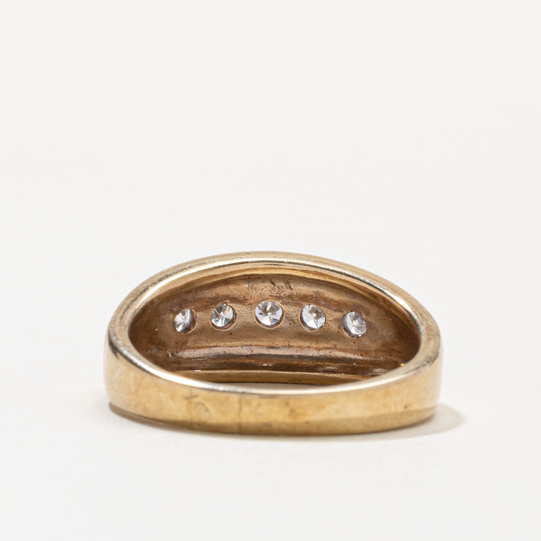 10k Five Stone Diamond Dome Ring | 0.50ctw | SZ 10.5