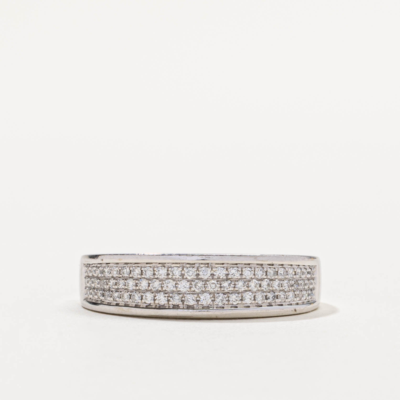 10k Pave Set Diamond Band | 0.33ctw | SZ 10.25