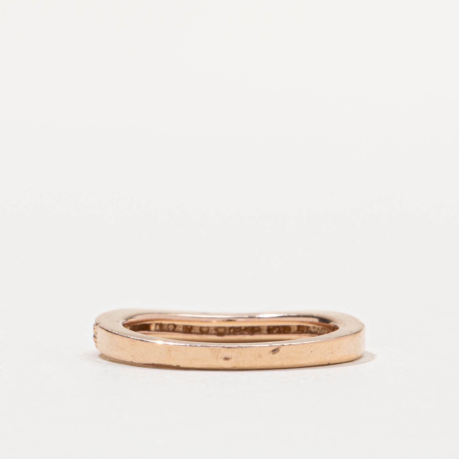 14k Semi-Eternity Diamond Chevron Ring | 0.25ctw | SZ 5.5