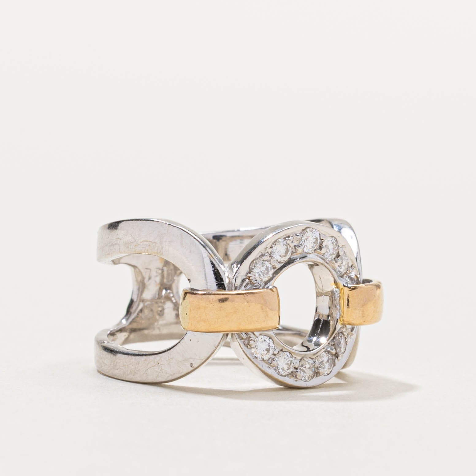 18k Diamond Circular Cocktail Ring | 0.20ctw | SZ 4.25