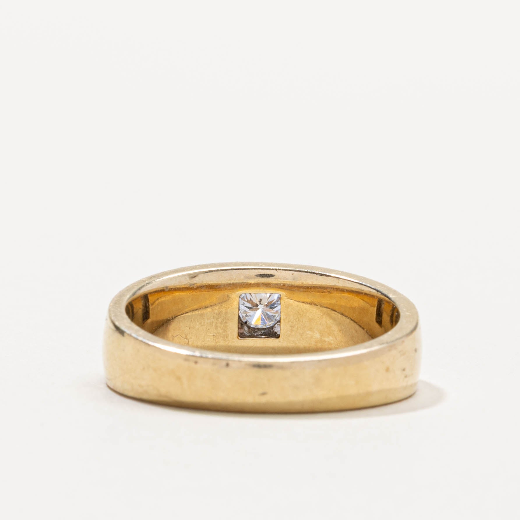 10k Two Tone Diamond Dome Ring | 0.25ct | SZ 10.5