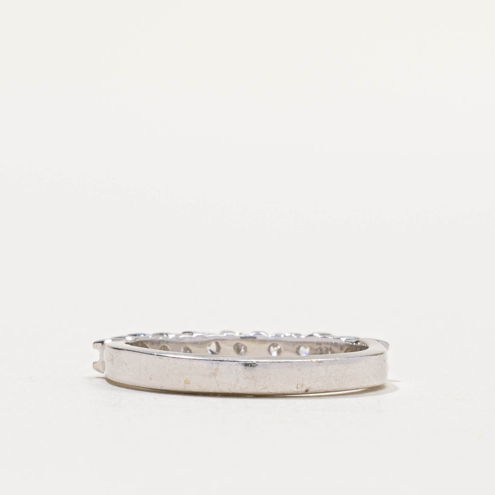 14k Semi-Eternity Diamond Plain Ring | 0.50ctw | 3mm | SZ 6.75