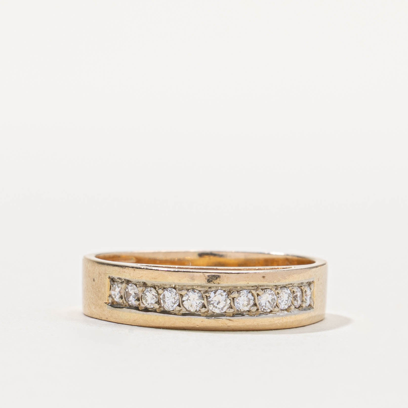 14k Semi-Eternity Diamond Channel Set Band | 0.22ctw | 4.75mm | SZ 6