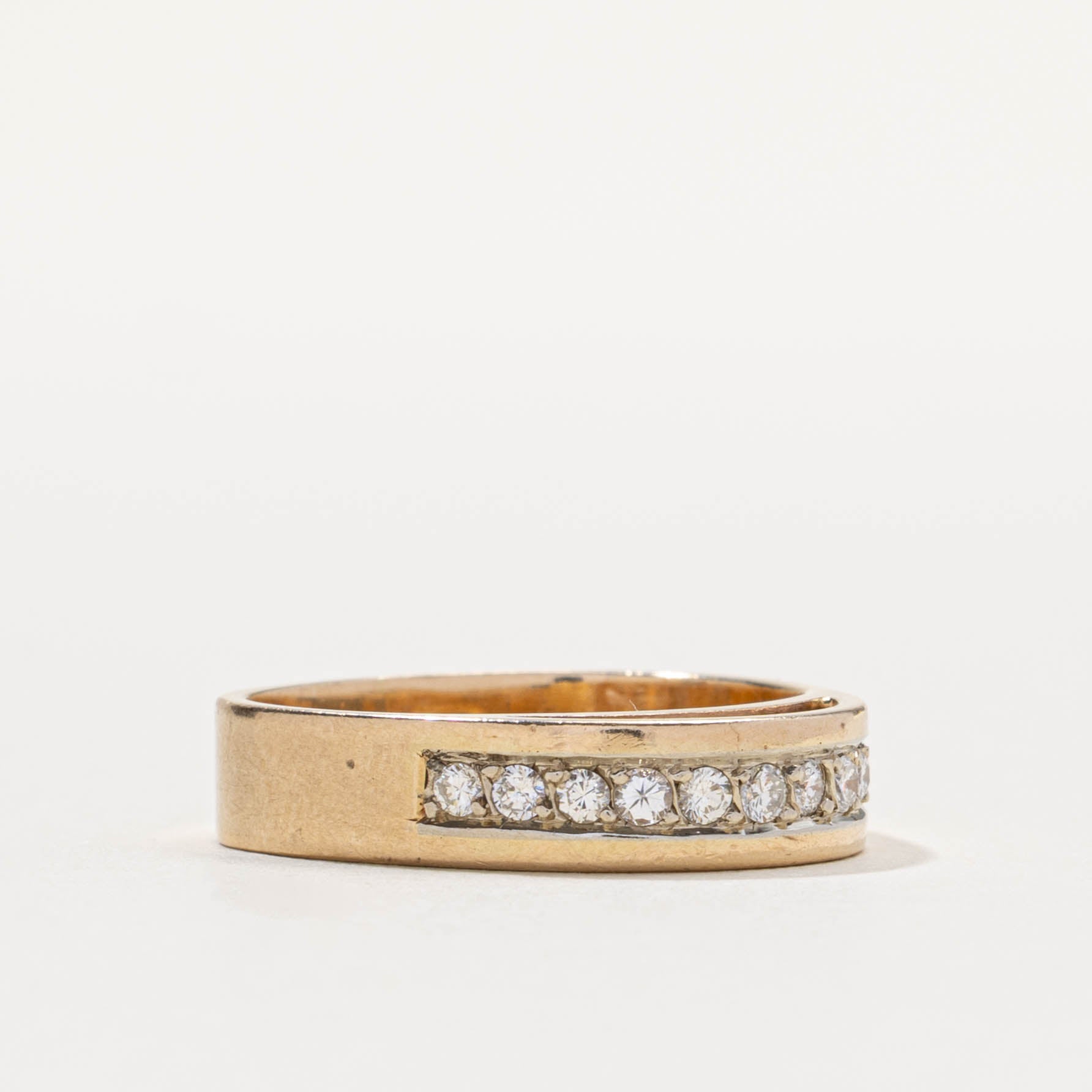 14k Semi-Eternity Diamond Channel Set Band | 0.22ctw | 4.75mm | SZ 6