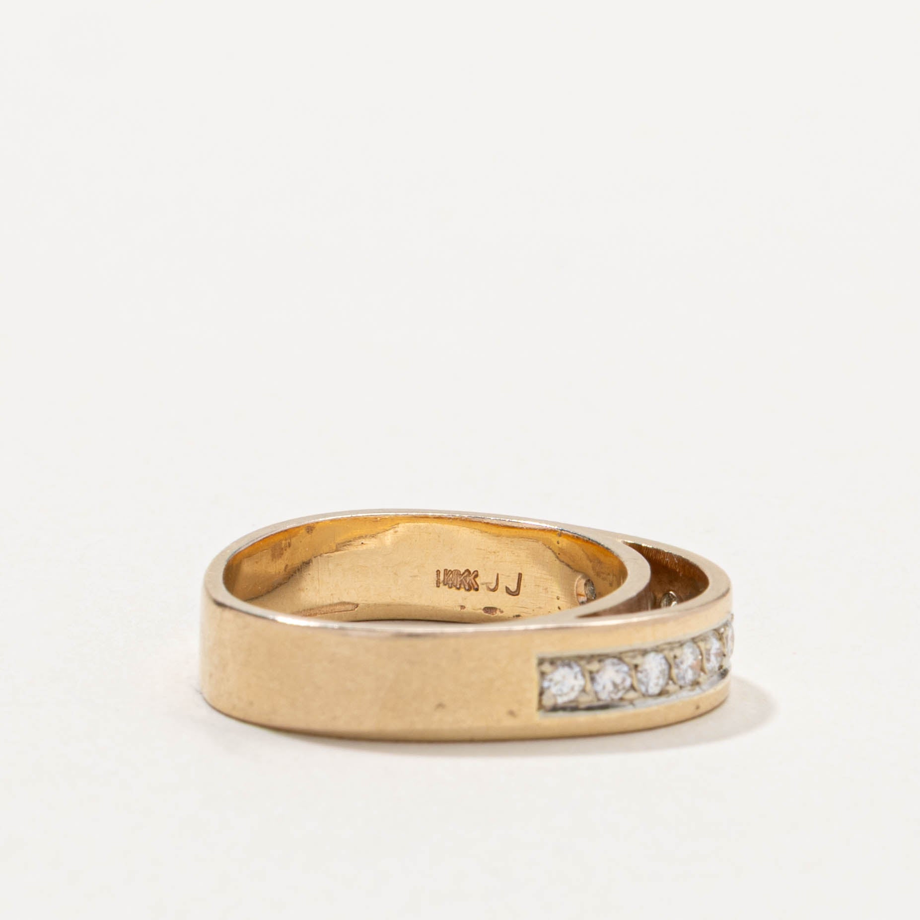 14k Semi-Eternity Diamond Channel Set Band | 0.22ctw | 4.75mm | SZ 6