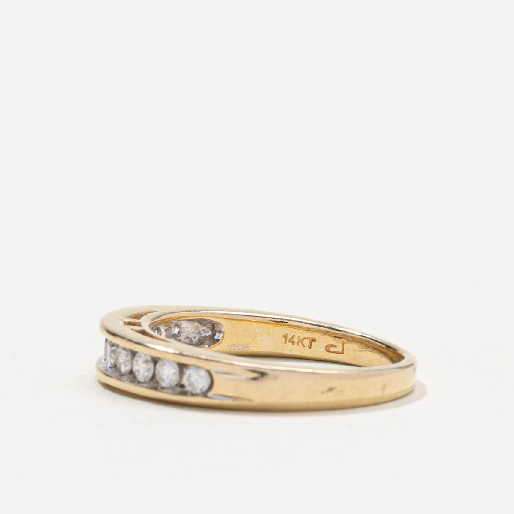 14k Semi-Eternity Diamond Channel Set Ring | 0.35ctw | SZ 6.75