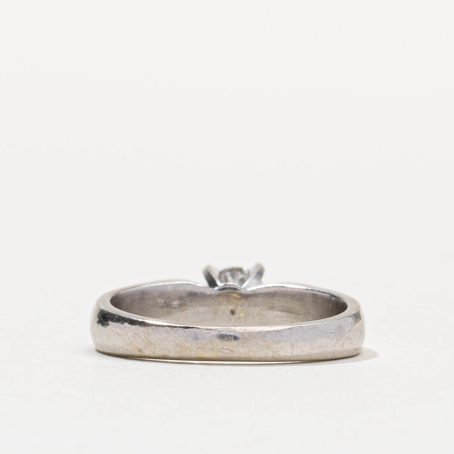 14k Solitaire Diamond Reverse Tapered Ring | 0.30ct SI2 H/I | SZ 5.25
