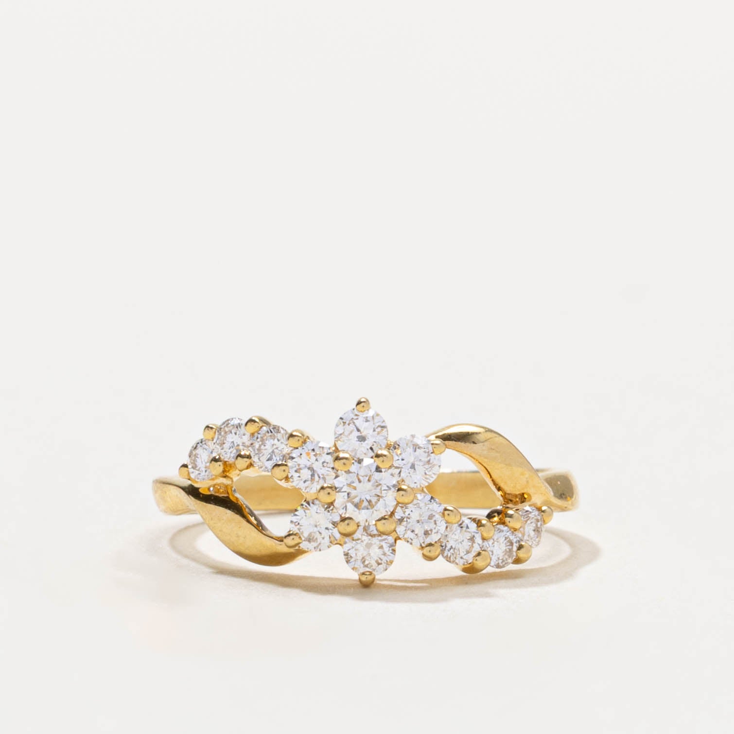 18k Diamond Petal Cluster Infinity Ring | 0.52ctw | SZ 4.75
