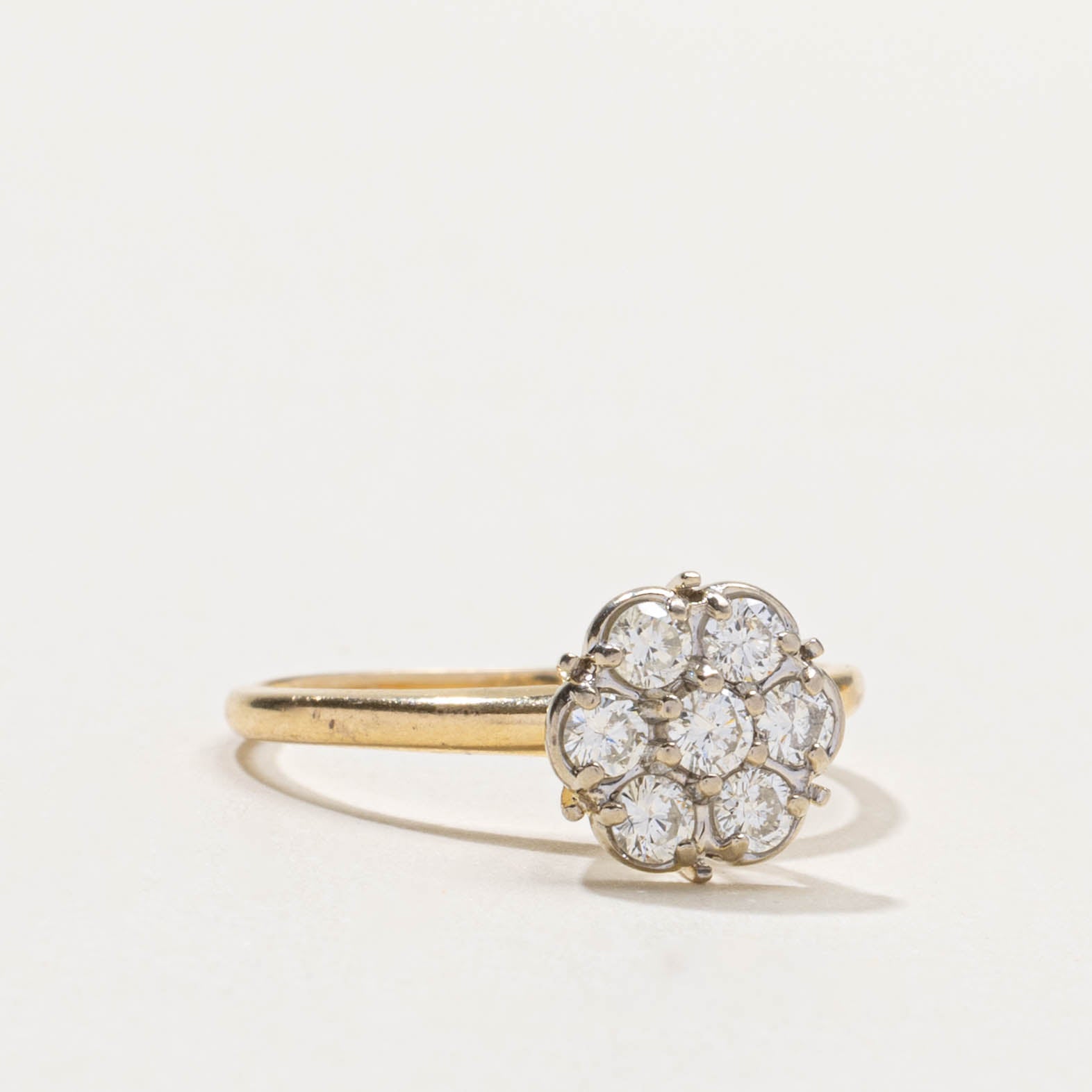 14k Diamond Daisy Cluster Ring | 0.50ctw | SZ 7.5