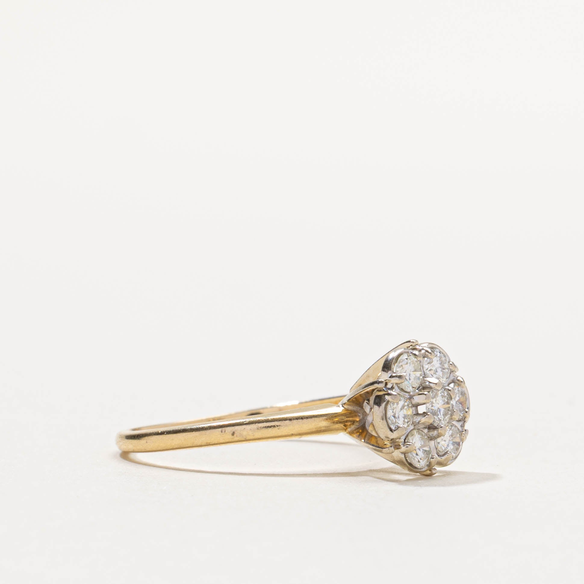 14k Diamond Daisy Cluster Ring | 0.50ctw | SZ 7.5
