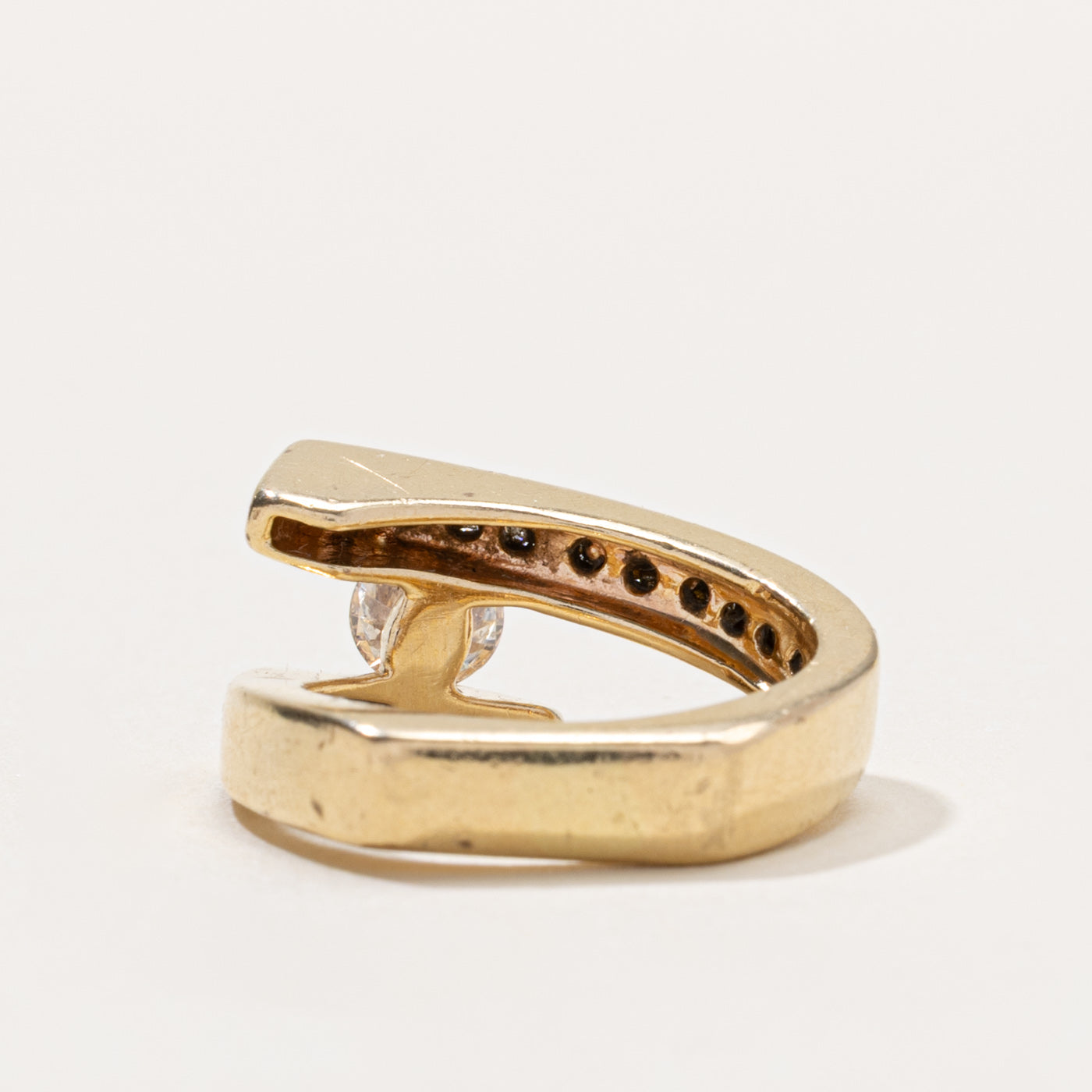 14k Diamond Channel Set Bypass Ring | 0.50ct I1 I/J, 0.40ctw | SZ 3.5