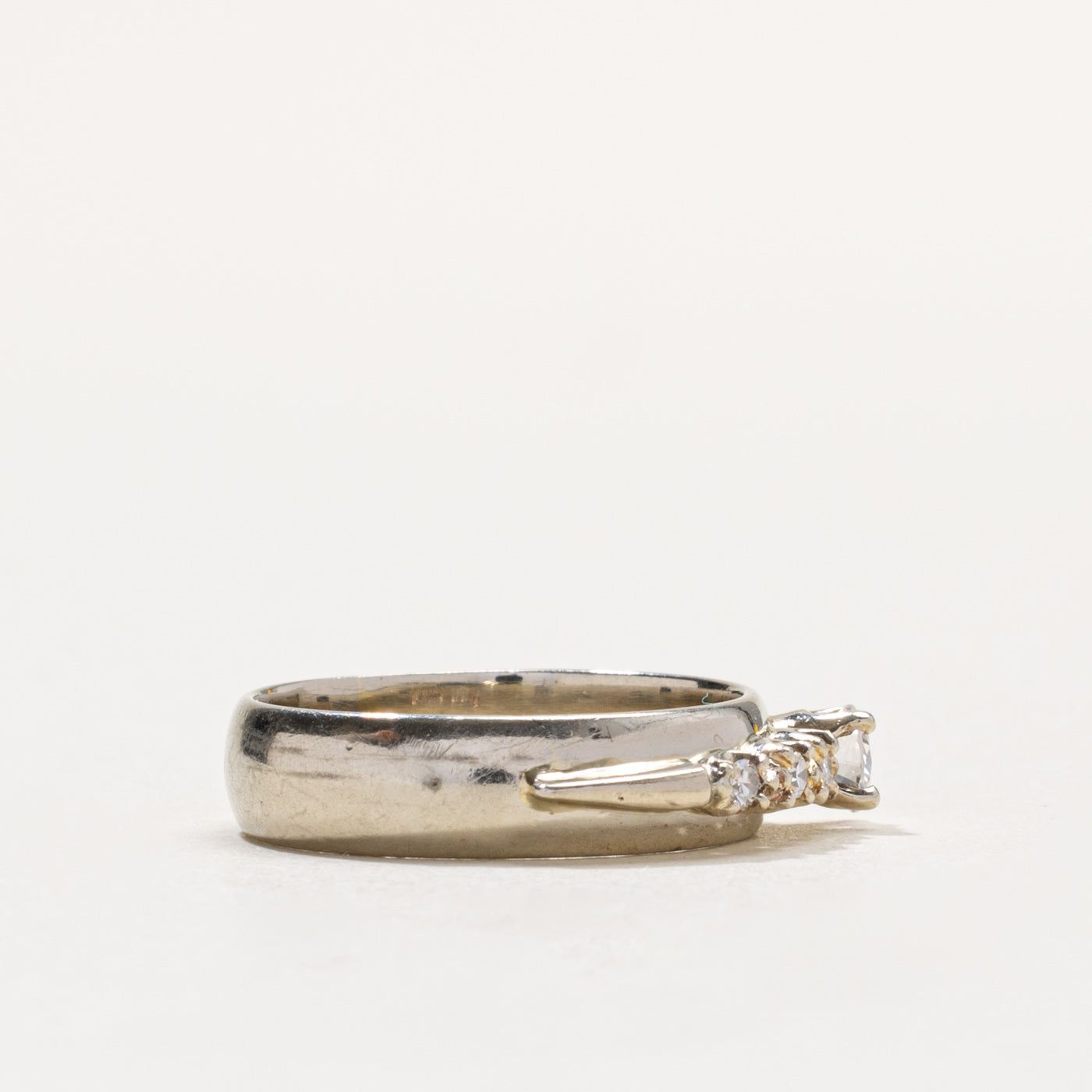 14k Four Stone Diamond Band | 0.27ctw | 4.85mm | SZ 5.75