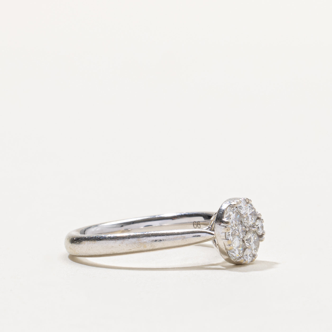 14k Diamond Illusion Cluster Ring | 0.66ctw | SZ 7
