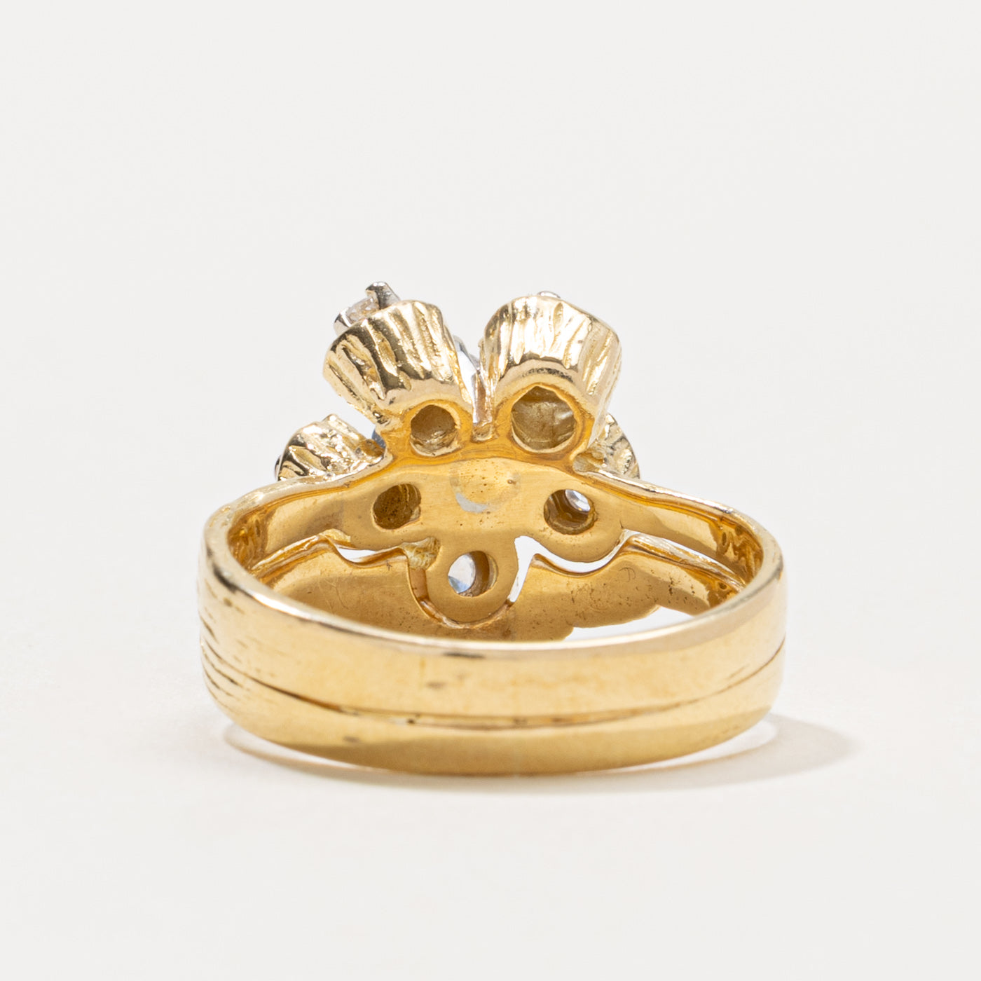 18k Diamond Cluster Openwork Cocktail Ring | 0.45ctw | SZ 5