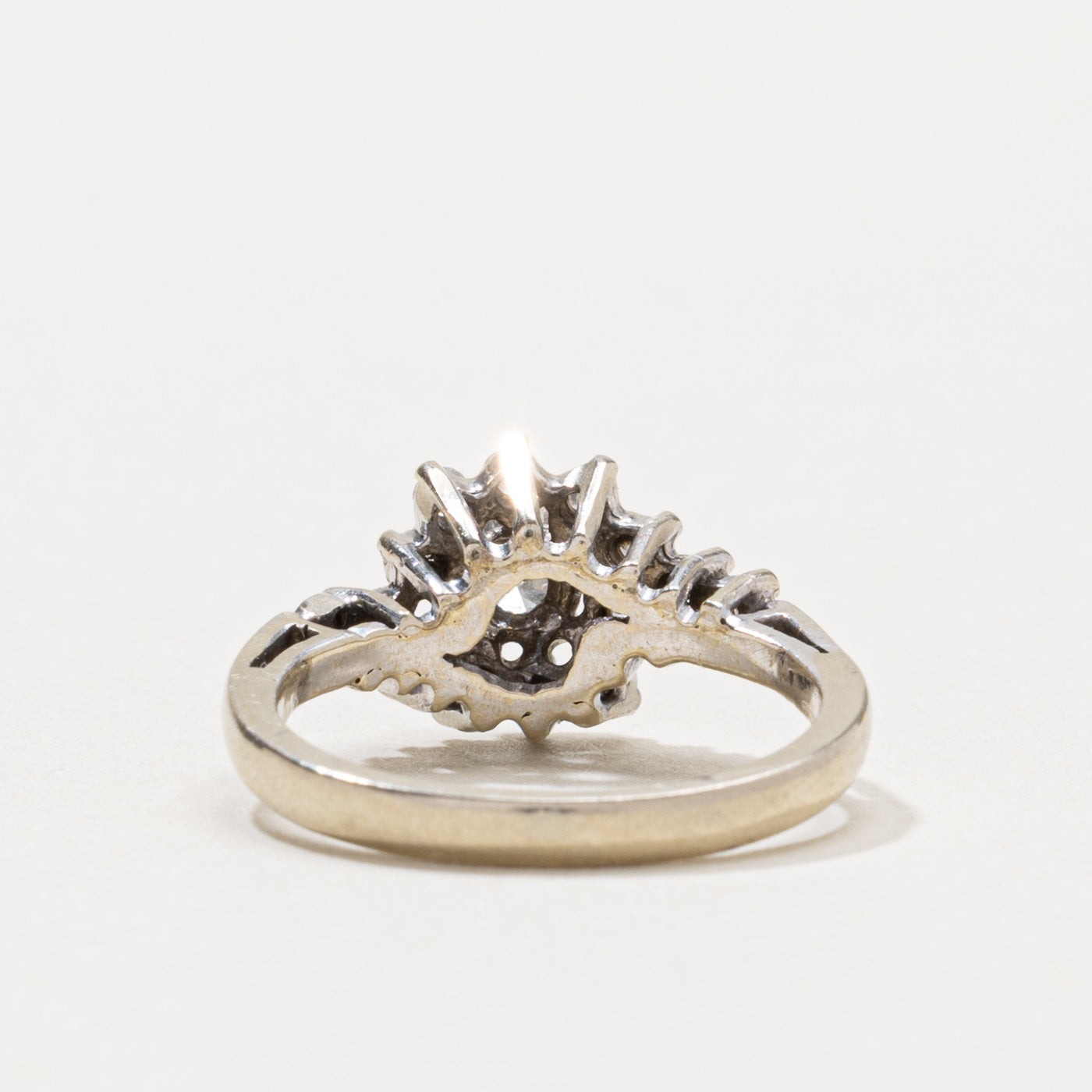 14k Diamond Spiral Cluster Ring | 0.50ctw | SZ 4.25
