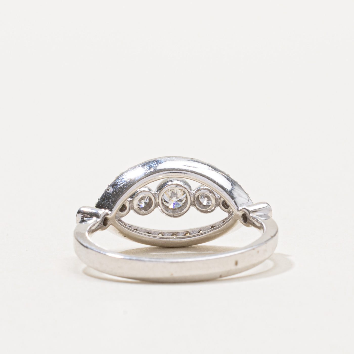 14k Diamond Openwork Eye Ring | 0.34ctw | SZ 6.75