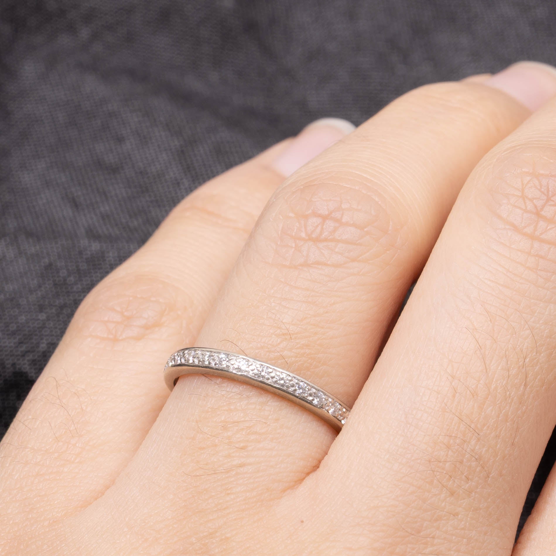 19k Semi-Eternity Diamond Band | 0.25ctw | 2.45mm | SZ 6.5